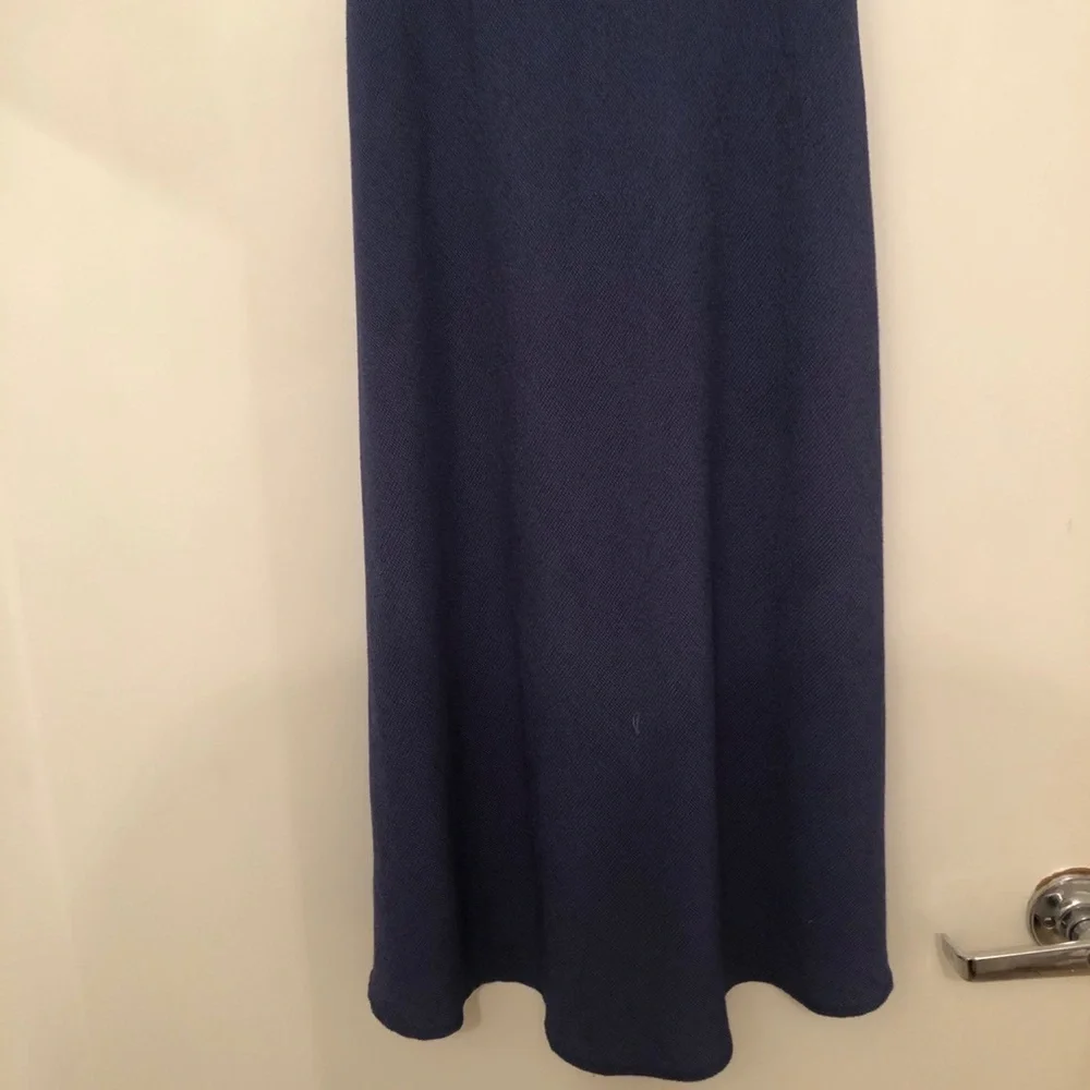 Kids dressed size 7 long dress navy blue floral - Picture 4 of 9